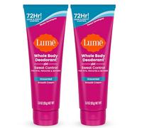 Lume Full Body Deodorant with Sweat Control Soft Cream Tube, 72 Hours Odour and Sweat Control, No Sodium Bicarbonate, Skin Lovers, 90g (Pack of 2) (No Perfume)