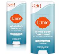 Lume Natural Deodorant - Underarms and Private Parts - Aluminum Free, Baking Soda Free, Hypoallergenic, and Safe for Sensitive Skin - 2.2 Ounce Stick Two-Pack (Unscented)