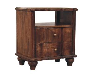Lume Roasted Shelf Bedside Table
