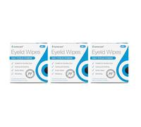 Lumecare Eyelid Wipes x20, Pack of 3 (60 Wipes) - Sterile Textured Eyelid & Eyelash Wipes - Preservative & Detergent Free - Daily Eyelid Hygiene - Suitable for Adults & Babies - British Made