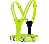 LUMEFIT Reflective Vest - Premium Running Vest with 360-degree Visibility - Unisex Hi Vis Led Vest for Running, Cycling, Walking - Lightweight and Adjustable - USB Rechargeable Battery (Yellow)