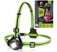 LUMEFIT Run Light Running Lights for Runners Chest LED Lamp 120° Adjustable Beam Angle 500 Lumen 360 Degree Reflective Band USB Rechargeable Front Body Torch Jogging Hiking