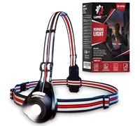 LUMEFIT Run Light Running Lights for Runners Chest LED Lamp 120° Adjustable Beam Angle 800 Lumen 360 Degree Reflective Band USB Rechargeable Front Body Torch Jogging Hiking (Red - JR-0906)