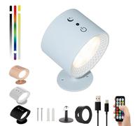 Lumeflex 360 Cordless Smart Wall Light by Glowright - Dimmable Indoor Halo Lux Lighting, 3 Color Temperatures, Remote Control, Versatile Everywhere Use