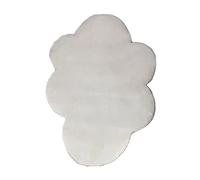 LUMEIRA Cloud Shape Area Rug for Kids - Soft Plush Non-Slip Baby Crawling Carpet, Indoor Outdoor Floor Mat for Nursery Playroom Decor, White 60×90CM