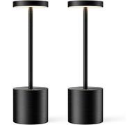 LUMEIRA Paquete de 2 lámparas de mesa inalámbricas recargables, luz LED pilas, 5000 mAh, resistente a la intemperie para comedor