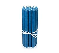 LUMELY Danish Premium Taper Candles, Blue Petrol, Pack of 12, Height 29 cm, Diameter 2.2 cm, Burning Time Approx. 14 Hours, Cylindrical Candles, Decorative Candle Set, Scandinavian Candles (Petrol)