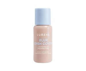 LUMENE Blur Even Cover Foundation | High Coverage, Lightweight Liquid Foundation with Luminous Matte Finish | 16H Longwear | Niacinamide & Nordic Bilberry | Fragrance-Free | Vegan | Shade 2 | 30ml