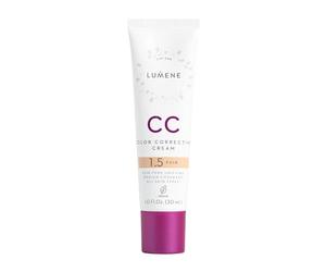 LUMENE CC Cream Color Correcting Cream Foundation | SPF 20 | Medium Coverage | Lightweight and Antioxidant-Rich | Hydrates While Reducing Redness | All Skin Types | Vegan | 30 ml | Fair