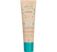 Lumene Matt Control Oil Free Foundation for Oily and Combination Skin Full Coverage with Arctic Cloudberry 30 ml / 1.0 Fl.Oz. (1 Classic Beige SPF20)