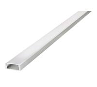 LumenEco Aluminium LED Strip Profile 1m Surface Mount with Frosted Diffuser, 22.6 x 8.5mm for IP65 16mm Width Strip, Includes 2 Endcaps and 2 Mounting Brackets