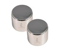 LumenEco Universal Dimmer Knob, 6mm D-Spindle Rotary Switch, Wall Mount LED Compatible, 21x20x15mm Replacement Knobs for Light Control, Polished Chrome, Pack of 2