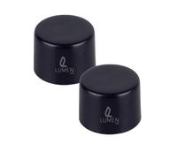 LumenEco Universal Dimmer Light Switch Rotary Knob, 6mm D-Spindle Replacement, Wall Mount LED Compatible, 21x20x15mm, Pack of 2, Iridium Black