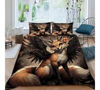 LumeNest Fox Bedding Set Theme Bedspread Jungle Animals Duvet Cover Set Microfiber Comforter Cover for Boys & Girls with Pillowcase King（220x240cm）