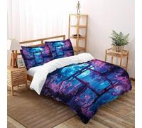 LumeNest Full Moon Torii Bedding Set 3 Pieces Theme Bedspread Plant Printing Duvet Cover Set Microfiber Quilt Cover Suitable for Family,couple,children with Pillow Super King(260x220cm)