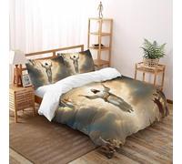LumeNest Jesus Duvet Cover 3D Printed Easter Christ Bedding Bed Set 3 Piece with Zipper Closure for Teens And Adults Lightweight Double（200x200cm）