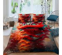LumeNest Lion Dance Costume Bedding Set Theme Bedspread Animal Theme Duvet Cover Set Microfiber Comforter Cover for Boys&Girls with Pillowcase King（220x240cm）