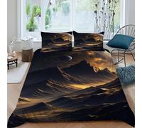 LumeNest Planet Mountain Bedding Set Theme Bedspread Starry Sky Theme Duvet Cover Set Microfiber Comforter Cover for Boys&Girls with Pillowcase King（220x240cm）