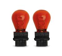 lumenivo 3157A Blinker Bulb and Brake Light 3157NA 27W 12.8V Front Turn Signal Bulb with Plastic Wedge Base - Easy to Install Automotive Turn Signal Side Marker Bulbs - Amber - 2 Pack