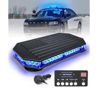 LUMENIX Blue LED Rooftop Strobe Beacon Police Lights Magnetic Mount Emergency Security Caution Flashing Traffic Light Bar for Volunteer Firefighter First Responders Vehicles Trucks - Patented Design