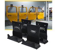 Lumenix Heavy Duty Door Hanger Bracket, Wall-Mounted Removable Window Channel Door Holder Storage Rack Compatible with 1956-2020 Jeep Wrangler CJ YJ TJ JK JKU JL JLU LJ JT(4 Hangers, Animal Pattern)