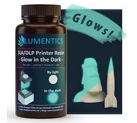 LUMENTICS 3D Printer Resin Night-Luminous Green Blue - 500 g, UV 405 nm, Glow in the Dark, Photopolymer Resin for LCD DLP SLA - Glow in the Dark - Made in Germany