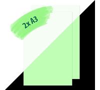 Lumentics Premium neon paper A3, pack of 2, phosphorescent printer paper DIN A3, Luminous neon paper for Inkjet printer / inkjet printer, craft, glow paper