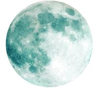 lumentics Wall Sticker MOON - Glow in the dark wall sticker. Photoluminescent, adhesive planet wall printing. (12 cm)