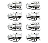 LumenTY (8Pack) Lock Toggle Catch Latch Clasp Antique Box Lock Buckle Box Buckle for Medicine Box Flight Case Cosmetic Case Tool Box-Silver