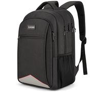 Lumesner Travel Laptop Backpack with USB Charging Port; 15.6 Inch Anti Theft Business Backpack for Men & Women; Water Resistant Computer Rucksack for School/Work/Travel