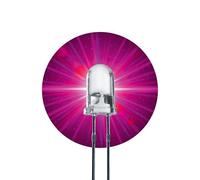 Lumetheus LEDs 5 mm Colour pink Extra Super Bright 15.000 mcd 25 pieces 2-3 Volts 2 Pin Light Emitting LED Diode