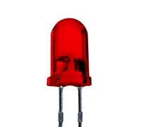 Lumetheus LEDs 5 mm Colour red Extra Super Bright 3000 mcd 25 pieces 2-3 Volts 2 Pin Light Emitting LED Diode Diffused Lens