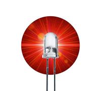 Lumetheus LEDs 5 mm Colour red Extra Super Bright 40.000 mcd 25 pieces 2-3 Volts 2 Pin Light Emitting LED Diode