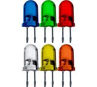 Lumetheus LEDs 5 mm Multicolour Kit blue green orange yellow red white Extra Super Bright 300 pieces 2-3 Volts 2 Pin Light Emitting LED Diode Diffused Lens