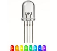 Lumetheus LEDs 5 mm RGB 50 Pieces red = 400 mcd/Green = 1500 mcd/Blue = 700 mcd 2-3 Volts 4 Pin Light Emitting LED Diode