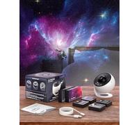 Lumi Galaxy Star Projector with 12 HD Film Discs, 360° Rotating Planetarium for Bedroom Ceiling, Night Lights for Kids, Northern Lights