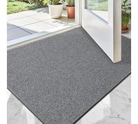 LUMI Indoor Door Mat 32"x48", Ultra Thin Low Profile Non-Slip Doormat for Home Entrance, Absorbent & Stain-Resistant Welcome Mats, Washable Entryway Mat for Front Door, Patio, Porch, Grey