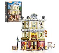 Lumibricks Antique Shop Lighting Building Bricks Set - City Town Life Corner Shop LED Light Construction Modular Building for Adults and Teen,2847 Pcs,15003