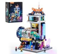 Lumibricks Cyberpunk Floating Train Station Lighting Building Blocks Set, with Detachable Mechanism Modular Building, for Adult Building Enthusiasts and Sci-Fi Fans