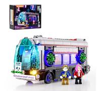 Lumibricks FUNWHOLE Cyberpunk Future Bus with LED Lighting - 2-in-1 Model with Light, 605 Pieces for Sci-Fi Fans and Adults, Perfect Cyberpunk City Decoration