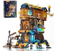 Lumibricks Mecha-Alchemist's Moving Castle Lighting Building-Bricks Set, 2690 Pcs Gearwerk Alchemy Lab Collection Display Set for Adults and Steampunk Lovers