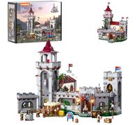 Lumibricks Medieval Guard Post Building Set, 2945 Pieces Modular Castle Barracks with LED Lights, Soldier Training Camp with Watchtower, Stable & Secret Passages, Display Model & Gift for Adults