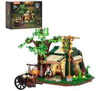 Lumibricks Medieval Ranger-Camp Lighting Building-Bricks-Set - 500 Pcs Middle Ages Modular Collection Display Kit with Minifigures for Home Decor - Amazing Gift Idea for Boys & Girls, Adults