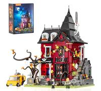 Lumibricks Midnight Haunted Mansion Building Set with Light -2617PCS,Gift for Christmas, Horror Village Town Architecture, L9092