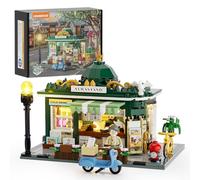 Lumibricks Newsstand Lighting Clamp Building Blocks Home, Desk Decoration, Retro Modular Building City Life Set, Gift for Adults and Teenagers