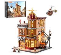 Lumibricks Steampunk Flying Club Lighting Building-Bricks Set - 1871 Pcs Modular Building Blocks Display Collectible Set for Adults