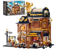 Lumibricks Steampunk Mechanical Workshop with Lighting, 2006 Clamping Blocks, Building Model with Quick Assembly & Movable Elements, Collector's Construction Set for Adults and Teenagers
