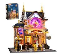 LUMIBRICKS Steampunk Memory Magic Shop Lighting Building Set - 2056-Piece Victorian Fantasy Modular House with Gears Fast-Detach Design,11 LED Lights - Premium Collectible Kit for Adults & Teens