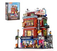 Lumibricks Street Fusion Boxing Club Building Set with Light, City Modular Building- with Gym and Boxing Ring with Changing Light Effects, and Collectible, 3036PCS, 19009