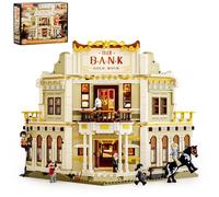 Lumibricks Western Bank Heist Lighting Building-Bricks Set - Wild West Outlaw Gold Heist 2875 Pcs Collection Display Set for West Lovers